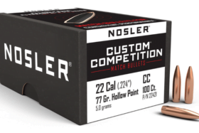 nosler 22cal 77gr hpbt custom competition projectiles box of 100