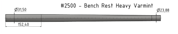 lothar walther .224 | 1:7" | special rifle steel | competition contoured match barrel