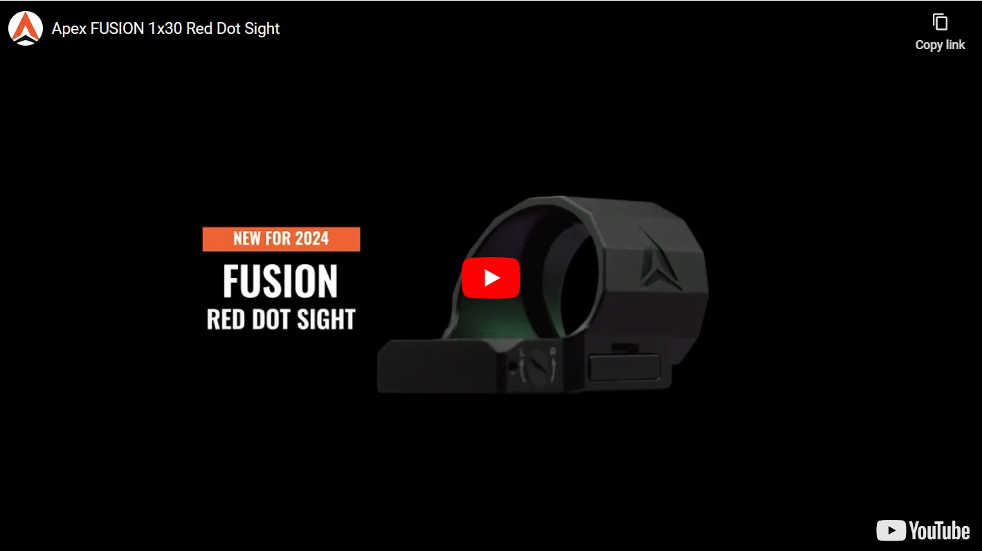 apex fusion 1x30 red dot sight